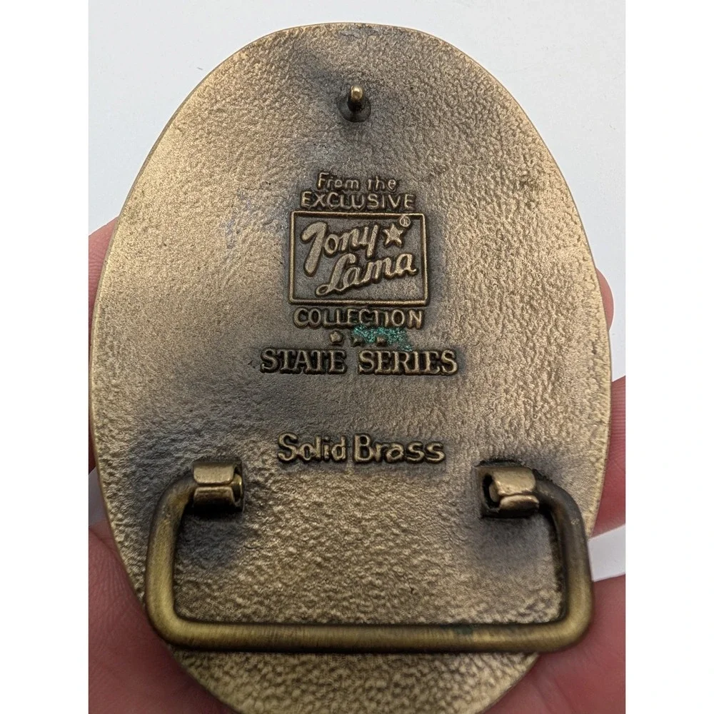 Tony Lama State‎ Series Belt Buckle Iowa EUC